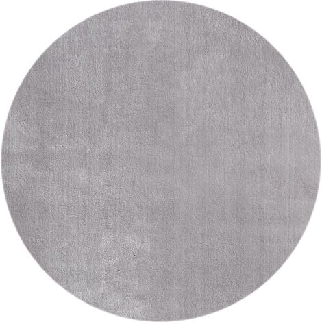 FLOORNOVO Hochflor Teppich rund einfarbig - Ø 200 cm - Besonders Weicher Teppich Wohnzimmer & Badezimmerteppich - Pflegeleicht - vielseitig einsetzbar im Innenbereich (1/2)