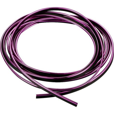 TRADE SHOP - Striscia Profilo Decorativa Adesivo Cromato Cromata Viola Ws1180 5 Metri Auto -