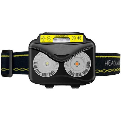Verbesserte, wiederaufladbare LED-Stirnlampe mit Sensor, wasserdicht, USB-Anschluss-5.8X4.3cm (1/3)