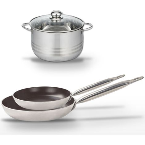 Lot Poêles 28/32 cm & Faitout 24 cm Elo Bistro Line (1/5)