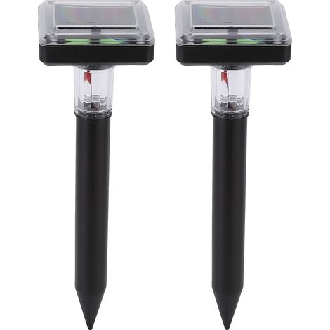 2er-Pack Solar-Maulwurfsabwehrgerät mit Ultraschall-LED und integriertem Netzteil – sicher, tragbar, robust und langlebig für Garten und Villa (1/5)