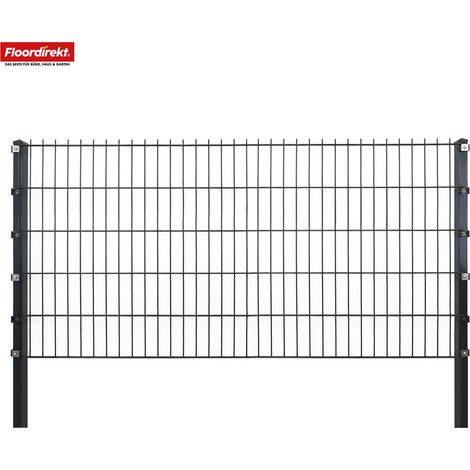 Doppelstabmattenzaun LIMES Höhe: 100 cm Länge: 400 cm (2 x Doppelstabmatte 103x201cm 3 x Zaunpfosten 160cm)