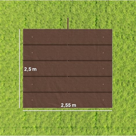 3 x 3 m einziehbares Pergoladach, Polyester 180 g/m², Kaffee HAVRYA (1/2)