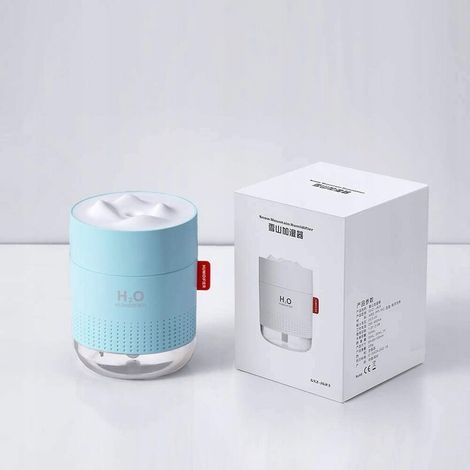 Humidificateur Snow Mountain 500 ml Humidificateur Veilleuse Humidificateur Humidificateur silencieux Humidificateur de bureau USB, Bleu (1/5)