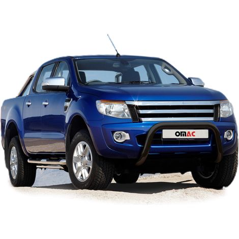 Pare-Buffle Avant Pour Ford Ranger 2007-2012 Acier Inoxydable Noir (1/5)