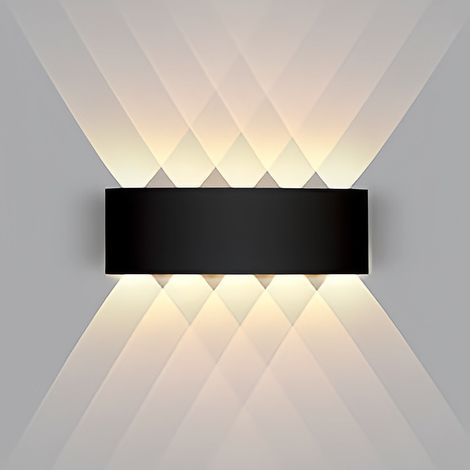 10W Modern LED Wall Lamp Wall Light Up Down LED Wall Dryer Waterproof IP65, Aluminium, Indoor Outdoor, for Bathroom, Bedroom, Hallway, Living Room (1/5)