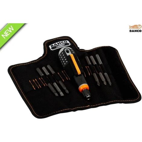 Bahco 6-Function Interchangeable Screwdriver Set with PH, PZ, Flat Bits and Ergonomic Handle (1/5)