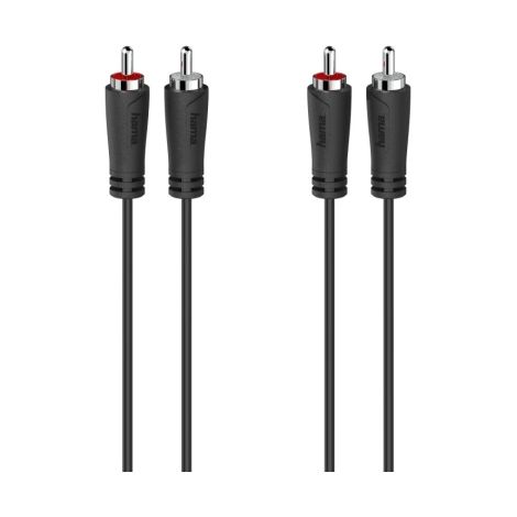 Cable Hama Audio con conectores RCA, ideal para conexiones de audio de alta calidad en tu sistema de entretenimiento. Con una longitud de 3 metros, of