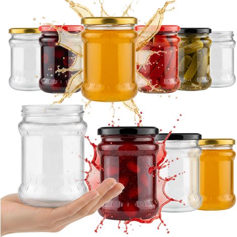 48 barattoli di vetro da 500 ml fi82 con coperchio per miele, marmellata e conserve. (1/5)