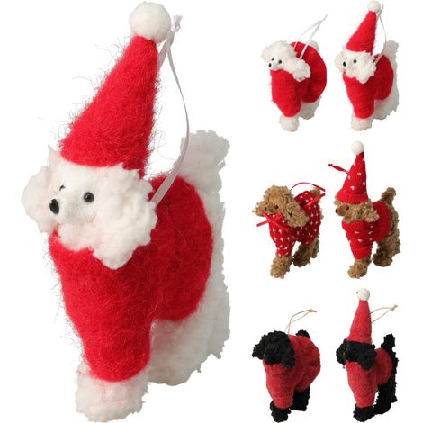 Pendente natalizio a forma di cane 12 cm rosso modello assortito PERAGA CHRISTMAS