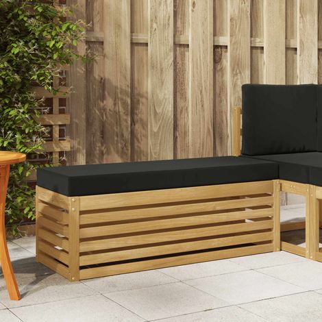 Banco de taburete exterior con cojín 115 x 43 x 45 cm (1/5)