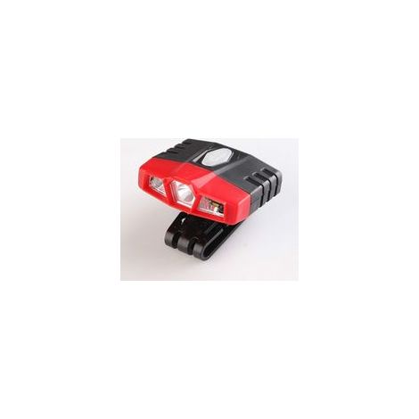 Lampe frontale à induction LED rechargeable, super lumineuse étanche, rouge – Torche puissante pour course, camping, randonnée, chasse, pêche–