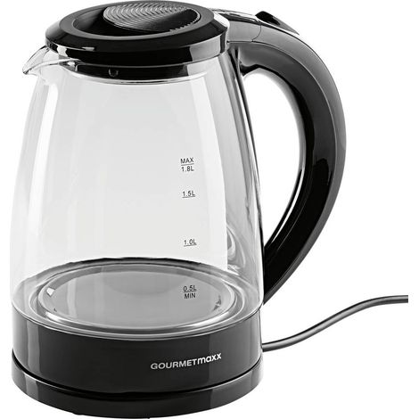 GourmetMaxx Bollitore Nero Capacità effettiva: 1.8 l