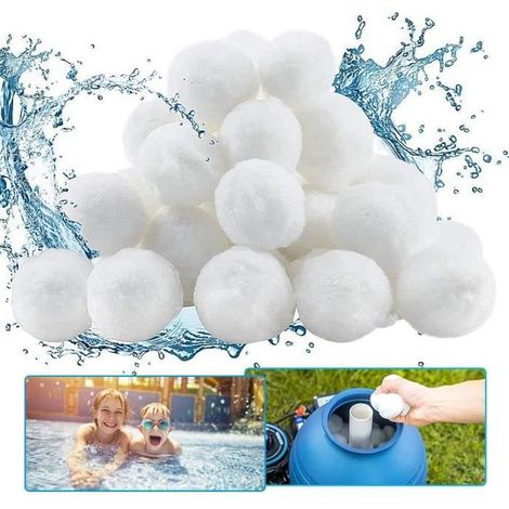 700g Boules de Filtre de Piscine, Balles Filtrantes Filtre Balls pour Piscine Balles de Filtration, au Lieu de 25 Kg de Sable Fi1