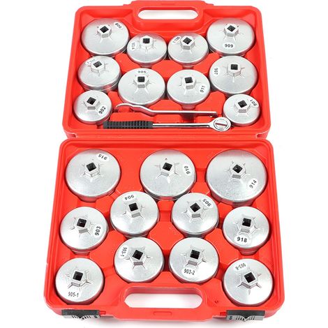 Eosnow 23pcs professioneller Ölfilter Cap Wrench Socket Aluminiumentfernung Entfernung Entfernung Toolset (1/5)
