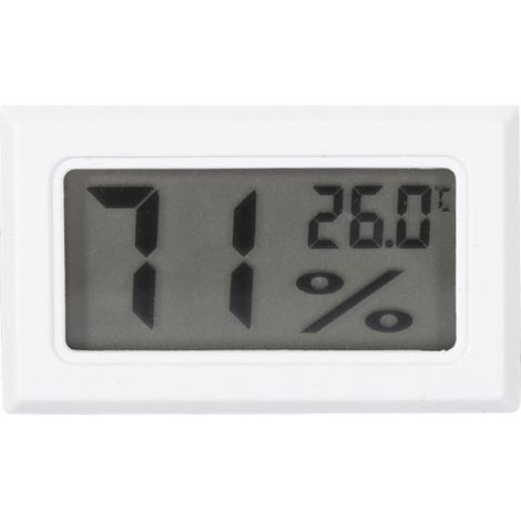 Mini Digital LCD Thermometer Temperatur mit Temperatursensor Sonde Tester (Weiß)