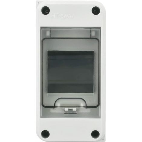 Coffret Electrique Etanche Exterieur IP65, 3 Modules, ABS de Surface en Plastique, Boite de Boitier Etanche Electrique Exterieur, Armoire de Contrôle, Coffret Modulaire Boitier de Jonction (3 Way) (1/5)