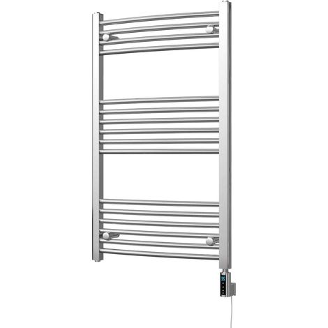 Zennor - Chrome Electric Towel Rail H1000mm x W600mm Curved 300w Thermostatic WIFI (1/3)