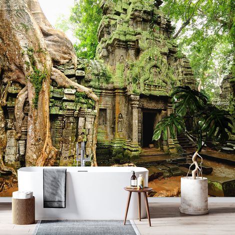 Papier peint panoramique - Temple Cambodge - 130 cm x 86 cm (1/4)