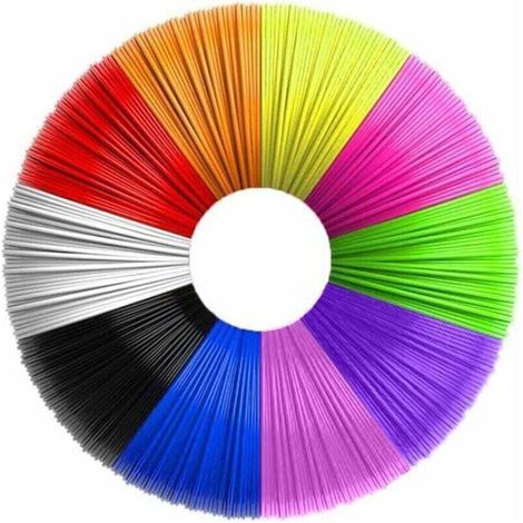 Filamento PLA Enowelir da 1,75 mm per penne 3D, 10 colori, 5 m, adatto a bambini e adulti, ricarica professionale per la stampa 3D. (1/4)