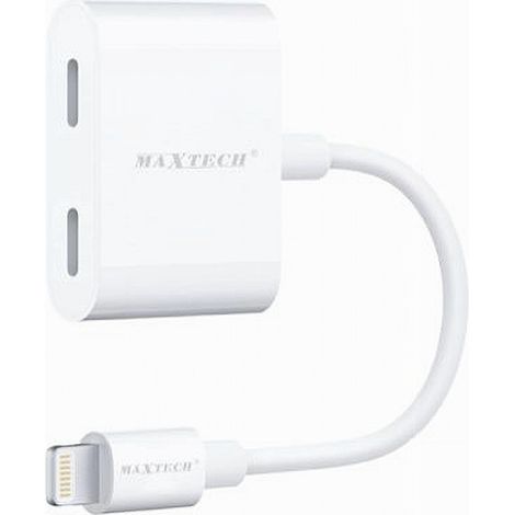 Trade Shop - Adaptador De Rayos Doble Relámpago Audio Recarga Ipod Ipad Iphone Ad-ip04 - (1/3)