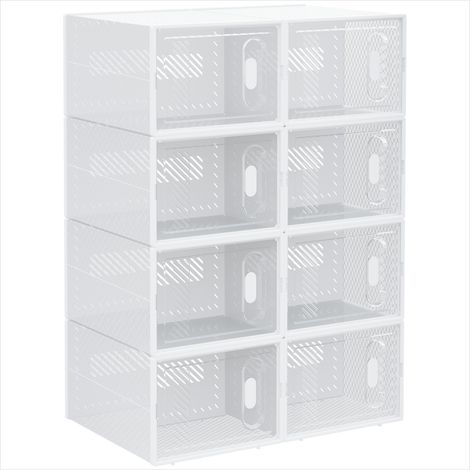 Bibliothèque Meuble de rangement à chaussures 8 cubes avec portes (1/5)