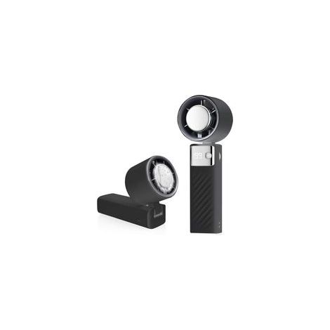 Ventilateur portable rechargeable 5000 mAh – Mini ventilateur turbo silencieux avec vitesse réglable (1 à 199), idéal pour le camping, le sport et les voyages – Noir (1/5)