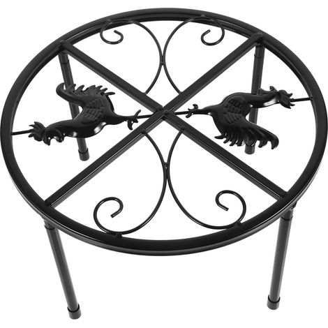 Support Métallique pour Mangeoire Poules Robuste et Facile à Installer, Adapté à L'élevage Intérieur et Extérieur, Support Noir Résistant aux Chocs (1/5)