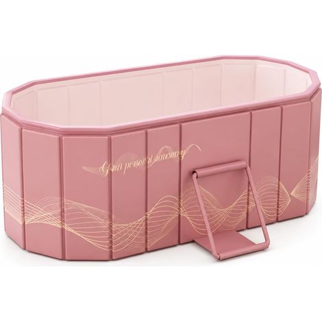 Baignoire pliable extra large de 160 cm pour adultes, baignoire portable avec double drainage, baignoire autoportante pour cabine de douche, baignoire pliable pour petite salle de bain, appartement (1/5)