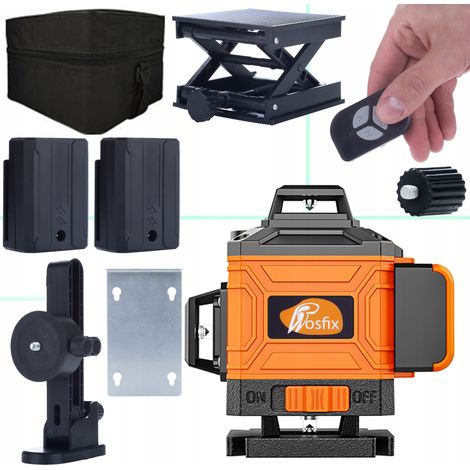 Rosfix Orange Tiger ROT16L-E – 16 Linien Kreuzlinienlaser Grün  4x360° 3D, IP54, ±3°, 25 m Reichweite  Selbstnivellierend mit Neigungsmodus & Fernbedienung  Baulaser