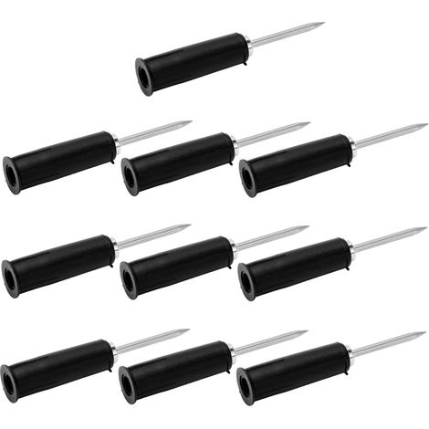 10 pièces Connecteurs Banane Isolés PVC, Pins de Conversion 2mm-4mm pour Multimètre, Noir