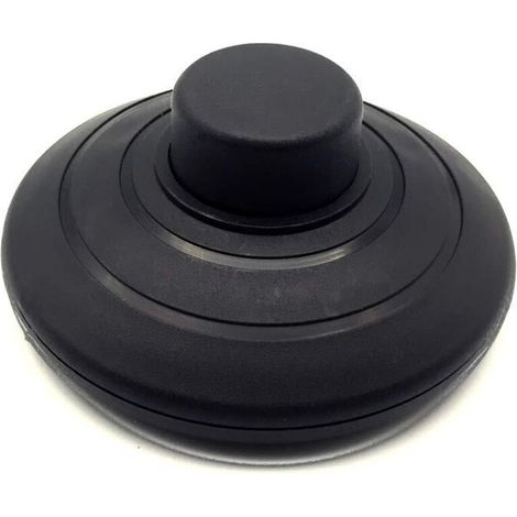Interruttore a perno rotondo, interruttore di controllo a perno nero, per lampade da terra e lampade da tavolo. (1/4)