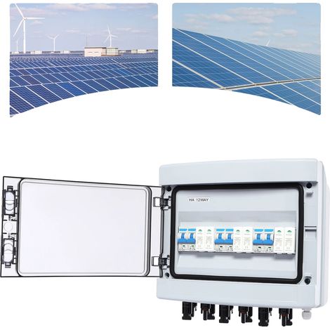 Caja solar combinada, salida de corriente máxima de 40 A, grado de protección IP65, resistencia al impacto IK10, dimensiones del producto 29,5 x 14 x 25,5 cm, cable aplicable de 4-16 mm². (1/5)