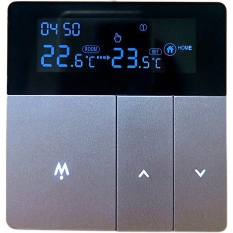 Thermostat WiFi 16A K8H16A Gris pour Chauffage au Sol Électrique et Hydronique, Chaudière Murale, Contrôle à Distance via Application Tuya (1/5)