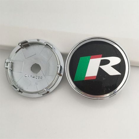 60-mm-Radnabenkappen, kompatibel mit Skoda Octavia, Fabia, Rapid und Superb – R-Style-Radnabenkappen, ABS-Radnabenkappen, Auto-Radzubehör, Ersatz-Radnabenkappen, 4er-Set – Schwarz