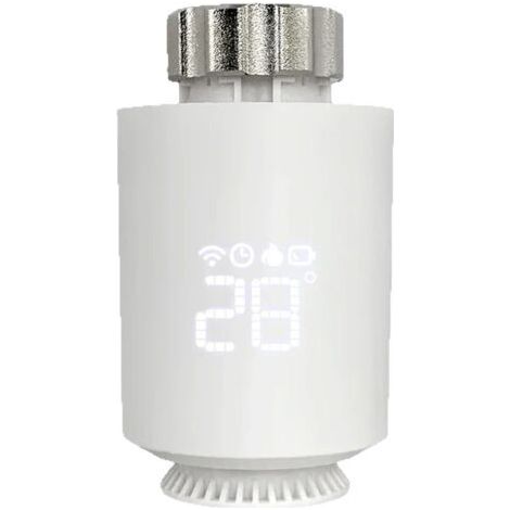 Tête Thermostatique Radiateur , Vanne Thermostatique Connectée Programmable, Thermostat Radiateur Compatible avec Alexa, Smart Life APP Contrôle, Tuya Zigbee Gateway Requis (1/5)