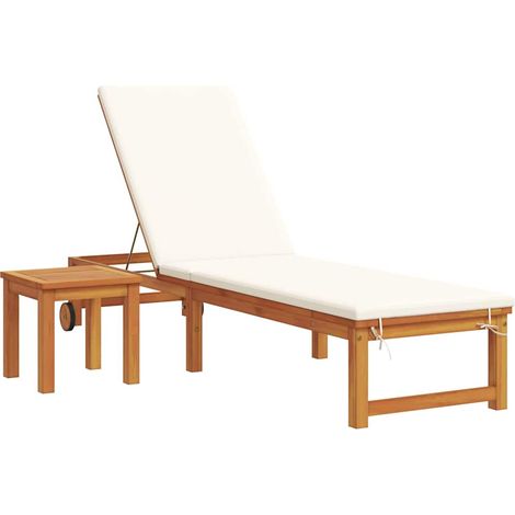 Maison Exclusive - Lettino da sole 2 pcs Marrone Legno di Acacia Massello (1/5)