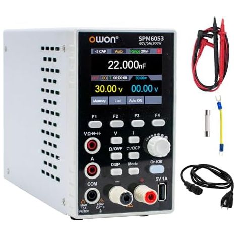 SPM6053 Alimentation Laboratoire 60V 5A et Multimètre 2 en 1 CC Variable, de Banc - (1/5)
