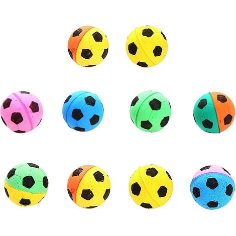 10x Katzenliebling Latexball zum Jagen, Sprungbälle, Farbe zufällig, 4 cm