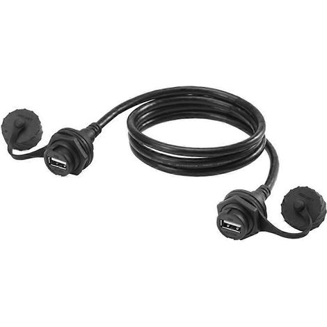 Câble USB 2.0/3.0 femelle-femelle étanche IP67, connecteur pour montage sur panneau - 2.0