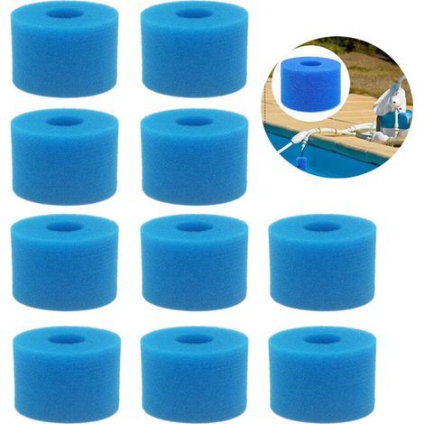 10 pièces piscine Intex Pure Spa cartouche filtrante réutilisable mousse lavable Type S1 cartouche filtrante pour bain à remous (1/5)