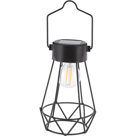 Lampe solaire LED portable vintage abat-jour suspendu, lanterne de camping pour cuisine salle à manger chambre (1/5)