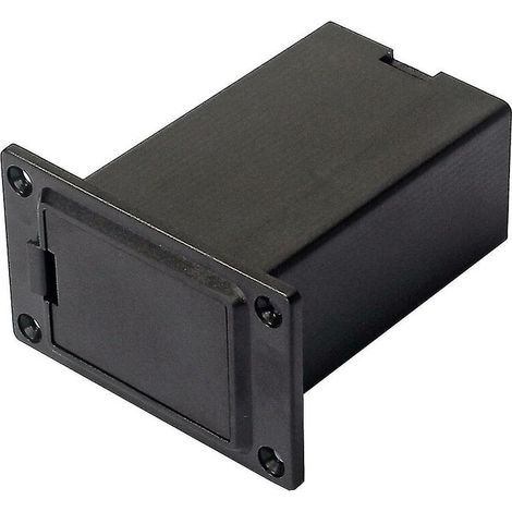 Tout nouveau 1 pc 9 V batterie noir support boîte boîte compartiment couverture guitare basse micro (pas de batterie)
