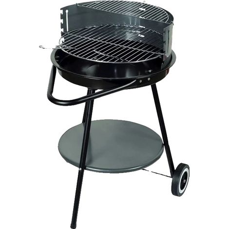 Parrilla de carbón, altura ajustable, fácil de limpiar, negra. (1/3)