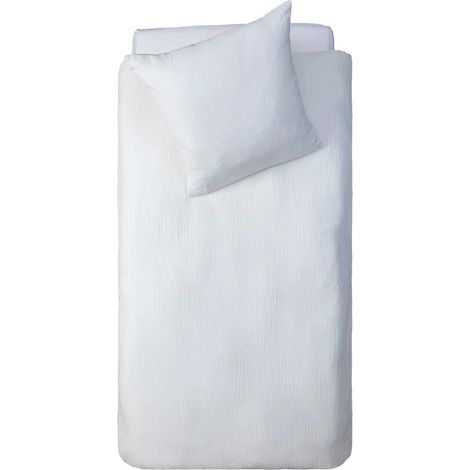140x200cm set di biancheria da letto in garza di cotone bianco - Atmosphera créateur d'intérieur (1/3)