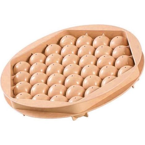 Bac À Glaçons Rond - 37 Alvéoles - Pour Congélateur - 16 X 16 X 3 Cm - En Polyéthylène - 1 Pièce (1/4)
