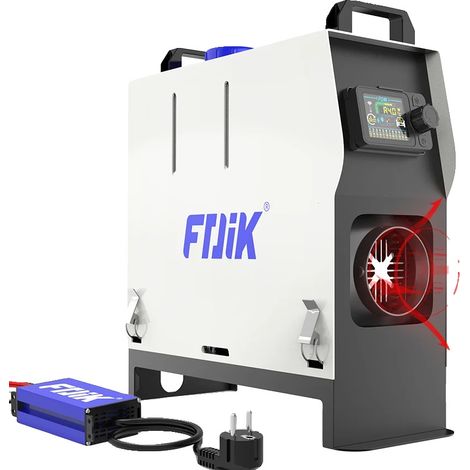 Chauffage Diesel, 12V / 24V / 220V, Interrupteur LCD, Modèle FDIK-T7, Compatible avec les garages et les entrepôts, certifié CE (1/5)