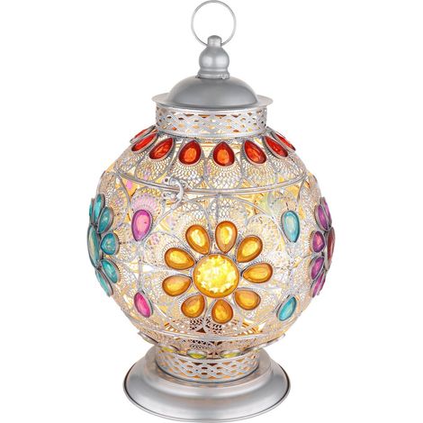 Globo - lámpara de mesa - Gelasius - plateado - metal - Ø 27cm - (1/5)