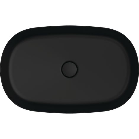 Ideal Standard Ipalyss - Lavabo sobre encimera, 60x38 cm, sin rebosadero, negro mate E1396V3 (1/5)