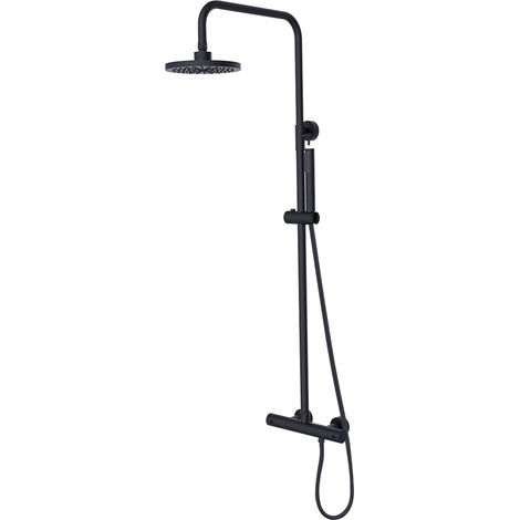 Conjunto de ducha Decco Illusion negro con termostato Besco (1/3)